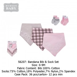 Hudson Baby Bandana Bib & Socks Set 56207 (5 Pack)