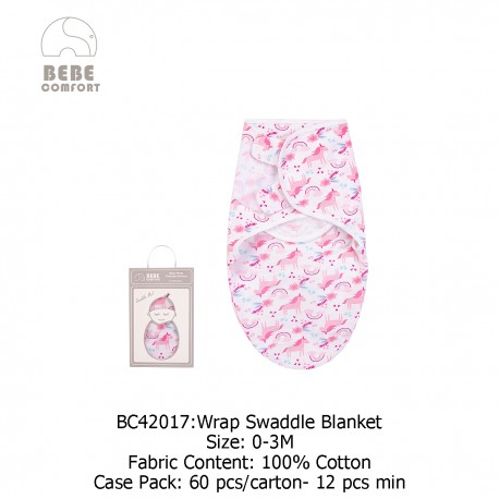 Luvable Friends Bebe Comfort Wrap Swaddle Blanket - BC42017