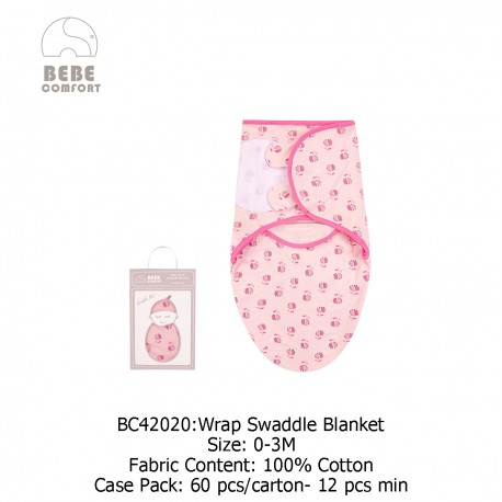 Luvable Friends Bebe Comfort Wrap Swaddle Blanket - BC42020