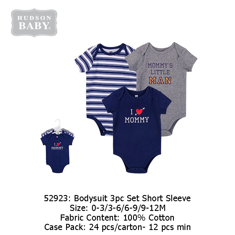 Hudson Baby Cotton Bodysuits, Mommys New Man