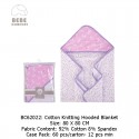 Bebe Comfort Baby Cotton Knitting Hooded Blanket - BC62022
