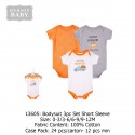 Hudson Baby Hanging Bodysuit Baby Romper (3's/Pack) 13605