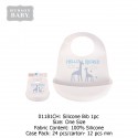Hudson Baby Soft Silicon Bib (1 Pc) 01181CH