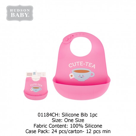 Hudson Baby Soft Silicon Bib (1 Pc) 01184CH