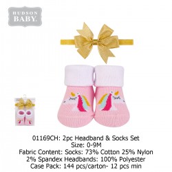 Hudson Baby Headband and Socks Set (2 Pcs) 01169CH