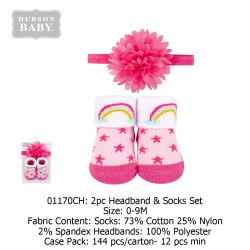 Hudson Baby Headband and Socks Set (2 Pcs) 01170CH