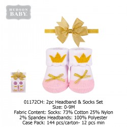 Hudson Baby Headband and Socks Set (2 Pcs) 01172CH