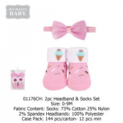 Hudson Baby Headband and Socks Set (2 Pcs) 01176CH
