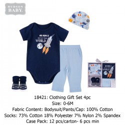 Hudson Baby Clothing Gift Set (4 Pcs) 18421