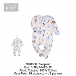 Hudson Baby Baby Zips Sleepsuit - 00983