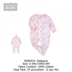 Hudson Baby Baby Zips Sleepsuit - 00965