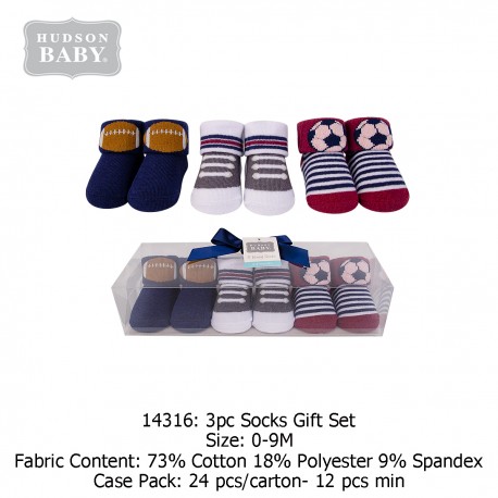 Hudson Baby Novelty Socks Giftset (3's/Pack) 14316