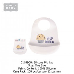 Hudson Baby Soft Silicon Bib (1 Pc) 01189CH