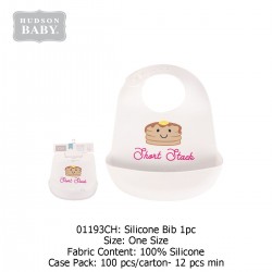 Hudson Baby Soft Silicon Bib (1 Pc) 01193CH