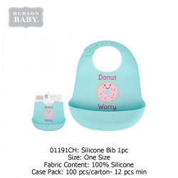Hudson Baby Soft Silicon Bib (1 Pc) 01191CH