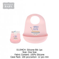 Hudson Baby Soft Silicon Bib (1 Pc) 01194CH