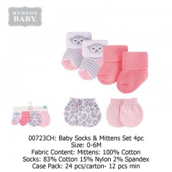 Hudson Baby Baby Socks & Mittens Set 4pc - 00723