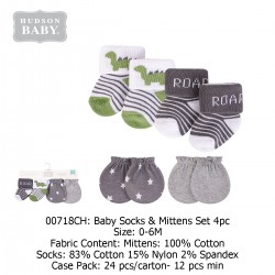 Hudson Baby Baby Socks & Mittens Set 4pc - 00718