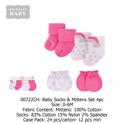 Hudson Baby Baby Socks & Mittens Set 4pc - 00722