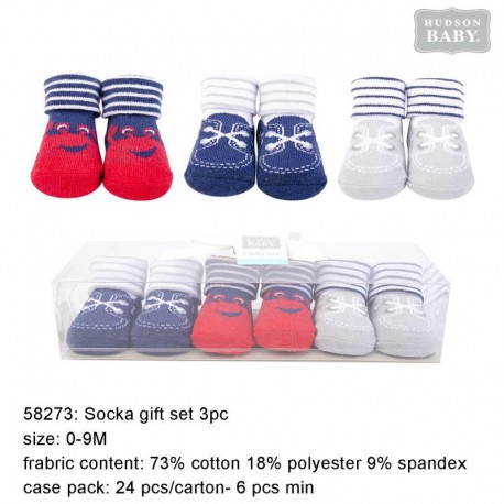 Hudson Baby Novelty Socks Giftset Crab (3's Pack) 58273