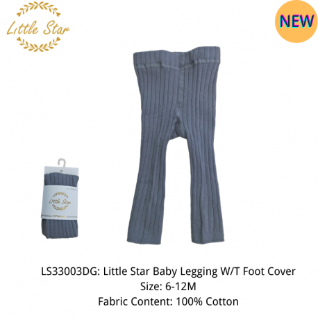 Little Star Baby Legging Without Foot Cover LS33003DG