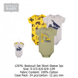 Hudson Baby Hanging Bodysuit Baby Romper (3\'s/Pack) 12976