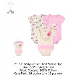 Hudson Baby Hanging Bodysuit Baby Romper (3's Pack) 70161