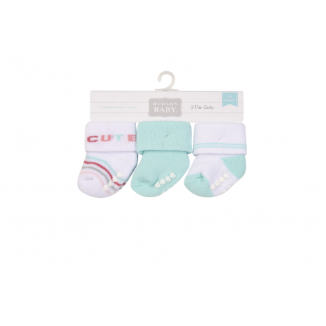 Hudson Baby Terry Socks With Non Skid (3\'s/Pack) 00709