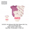 Hudson Baby Hanging Bodysuit Baby Romper (3\'s/Pack) 01252