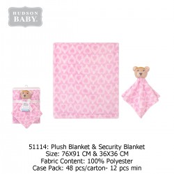 Hudson Baby Plush Blanket & Security Blanket 51114