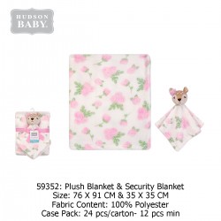 Hudson Baby Plush Blanket & Security Blanket 59352
