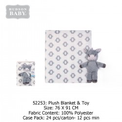 Hudson Baby Plush Blanket & Toys Paisley Elephant 52253