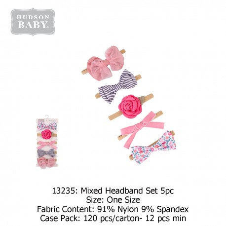 Hudson Baby Headband Set (5\'s/Pack) 13235