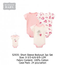 Hudson Baby Hanging Bodysuit Baby Romper (3's Pack) 52935