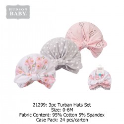 Hudson Baby Turban Cap (3 Pcs) 21299