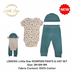 Little Star Baby Rompers Pants & hats Set LS66185