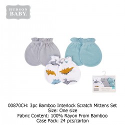 Hudson Baby Scratch Mitten (3 Pack/Set) 00870