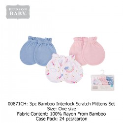 Hudson Baby Scratch Mitten (3 Pack/Set) 00871