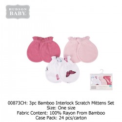 Hudson Baby Scratch Mitten (3 Pack/Set) 00873CH