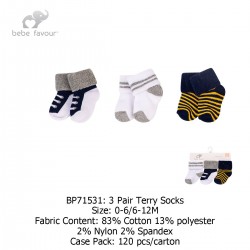 Baby Terry Socks (3\'s/Pack) BP71531