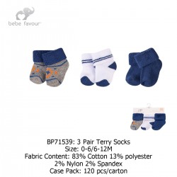 Baby Terry Socks (3\'s/Pack) BP71539