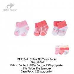 Baby Terry Socks (3\'s/Pack) BP71544