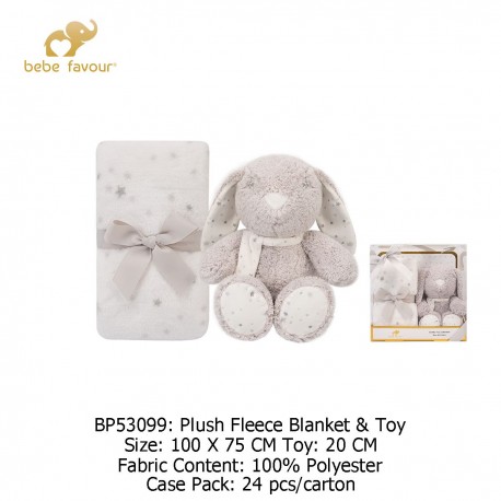 Bebe Favour Plush Fleece Blanket and Toy BP53099