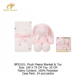 Bebe Favour Plush Fleece Blanket and Toy BP53101