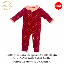 Little Star Baby Zips Sleepsuit - LS55334A
