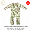 Little Star Baby Zips Sleepsuit - LS55334G