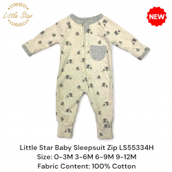 Little Star Baby Zips Sleepsuit - LS55334H