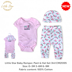 Little Star Baby Rompers, Pant & Hat Set 3in1 CM21395
