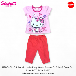 Sanrio Hello Kitty Short Sleeve T-Shirt & Pants Set KT88952-05