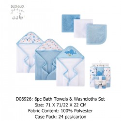 Duck Duck Goose Bath Towels & Washcloths 6pcs Set D06926